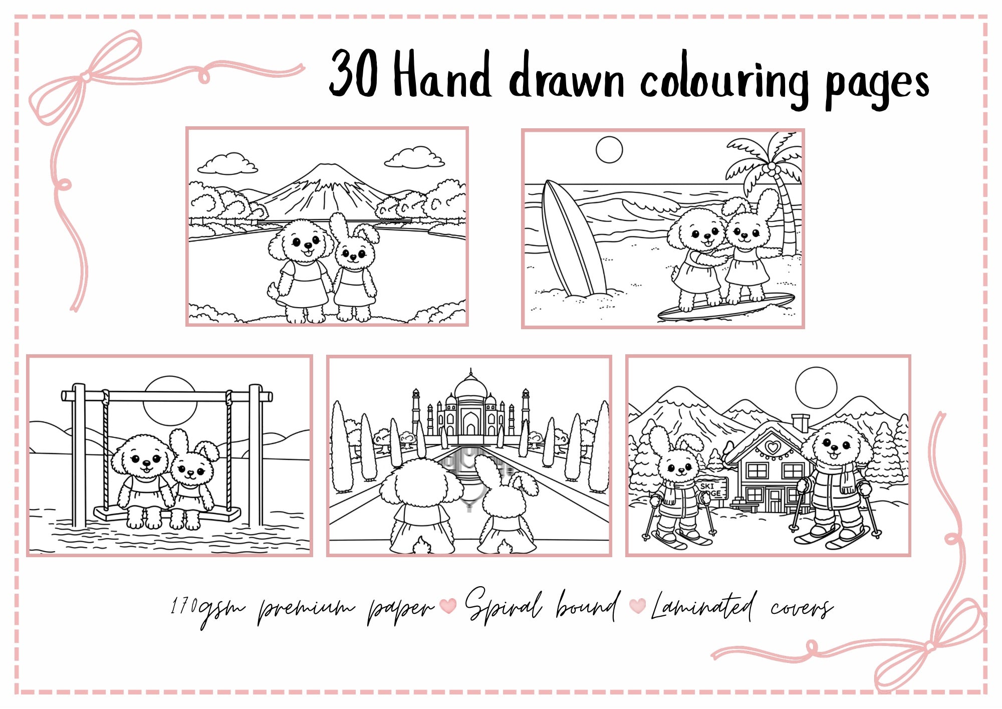 Skye & Bunny Colouring Book Bundle – Adventures & Travel the World