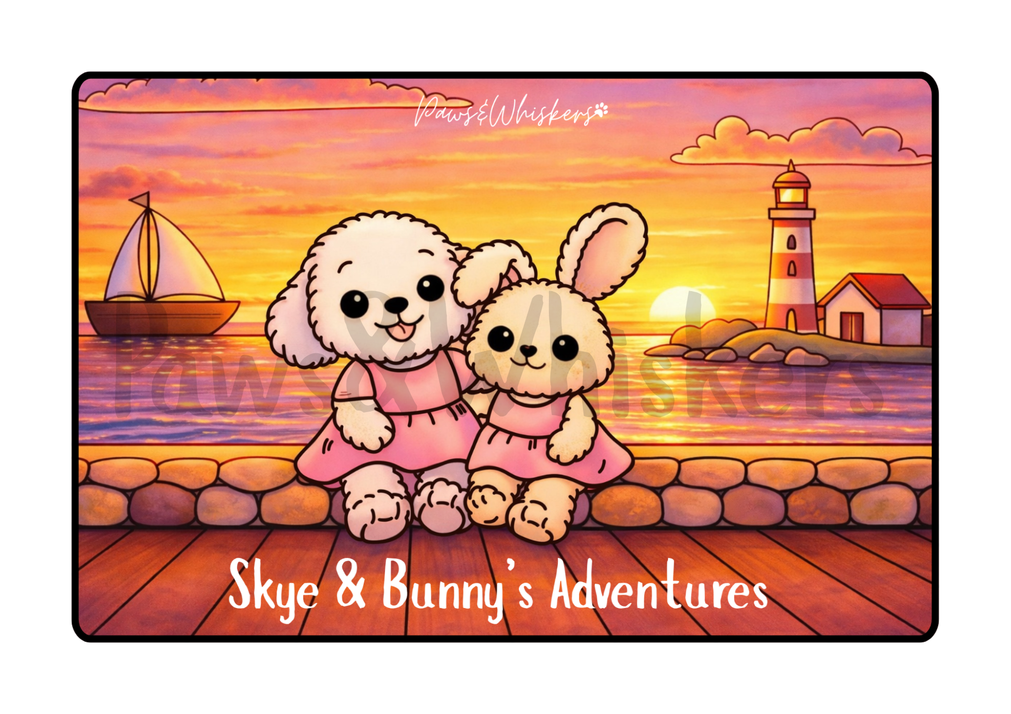 Skye & Bunny’s Adventures – A4 Landscape Colouring Book (First Edition)