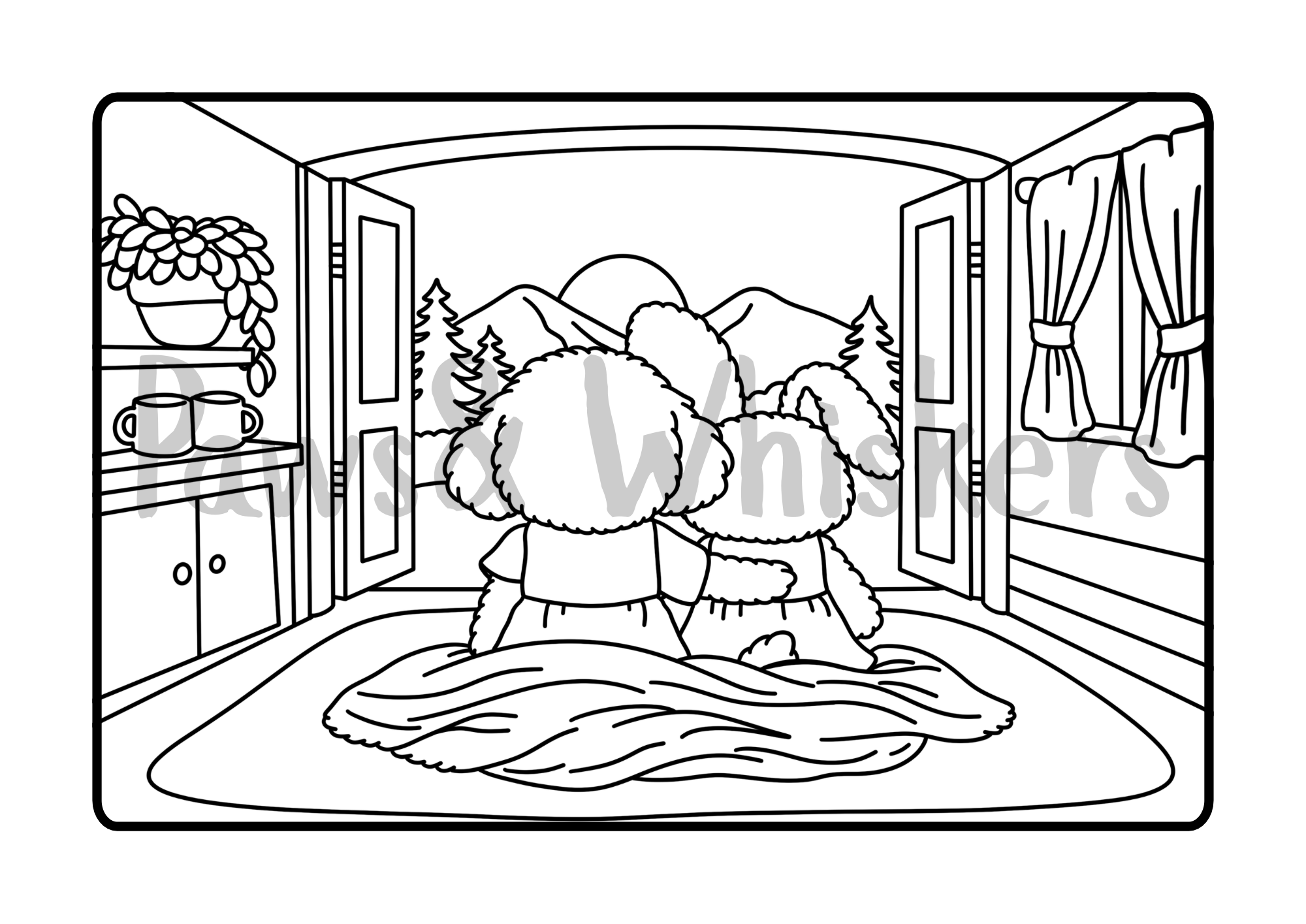 Skye & Bunny’s Adventures – A4 Landscape Colouring Book (First Edition)